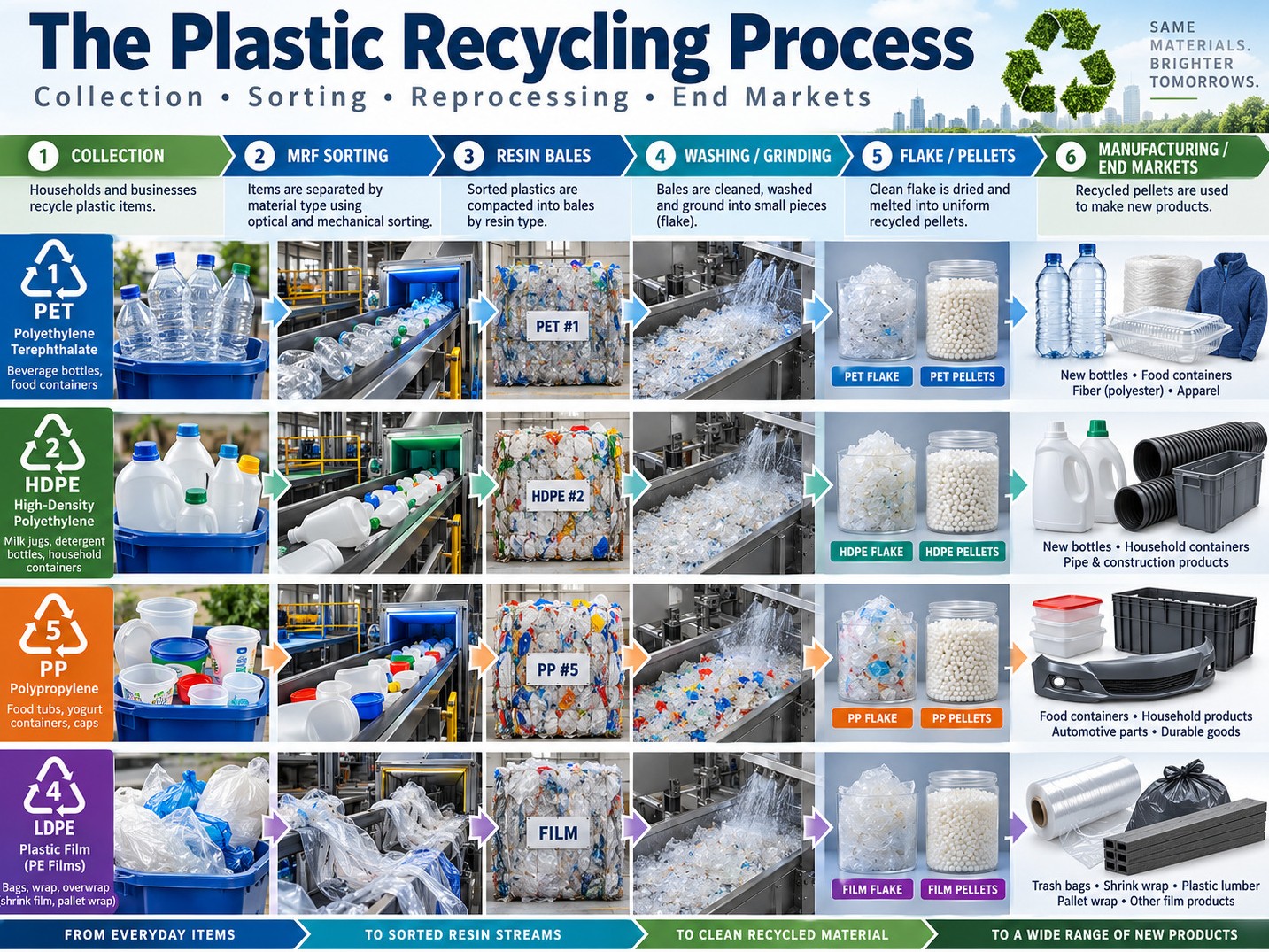 The Complete Guide to Plastic Recycling: Collection, Sorting, Reprocessing and End Markets