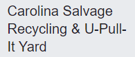 Carolina Salvage Recycling & U-Pull-It Yard